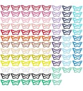 Butterfly Hair Clips (100-Pack 20 Colors) Non-Slip Snap Barrettes for Girls, Women, Toddlers - 1....