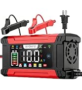 Car Battery Charger 12V 10Amp Fully Automatic Smart Trickle Charger | 9 Stage Battery Maintainer ...
