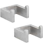 TocTen 2 Pack Bath Towel Hook, SUS 304 Stainless Steel Robe Hook, Square Hanger Wall Hook, Heavy ...