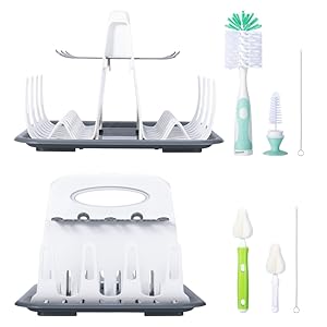 baby bottle cleaning and drying