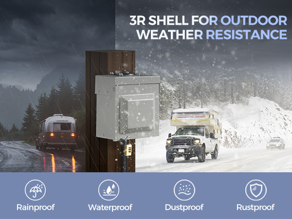 H01OB06 50 Amp RV Power Outlet Box