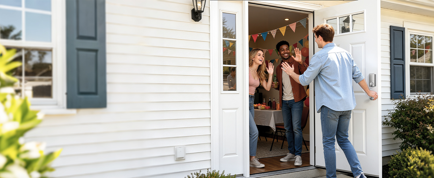 Smart door lock with passage mode for easy entry during family gatherings and frequent daily access