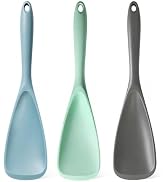 3 Pack Silicone Spatula Spoons for Nonstick Cookware, BPA-Free One-Piece Silicone Cooking Utensil...