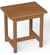 SUUNYN Outdoor Side Table – 17" HDPE Adirondack Side Table,Sturdy Small Outdoor Side Table Porch ...