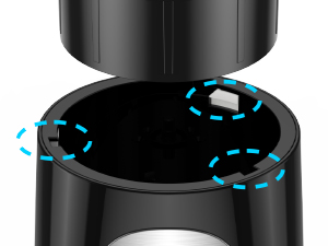 Hands-Free Design Press and Twist Operation Blending Safety Lock buckle Micro-switches single serve