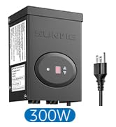 SUNVIE 300W Low Voltage Transformer for Landscape Lighting with Timer and Photocell Sensor Waterp...