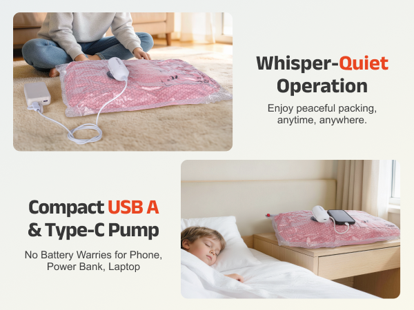 travel vacuum bags with pump
