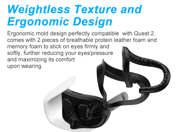 Weightless Texture and Ergonomic Design comfort upon wearing.