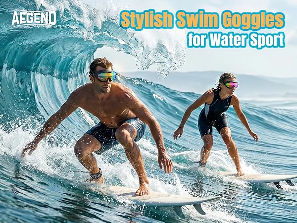 adult swim goggles with bungee strap