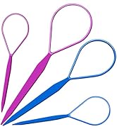 Teenitor 2 Pairs Hair Tail Tools, Braid Accessories Ponytail Maker,French Braid Loop for Hair Sty...