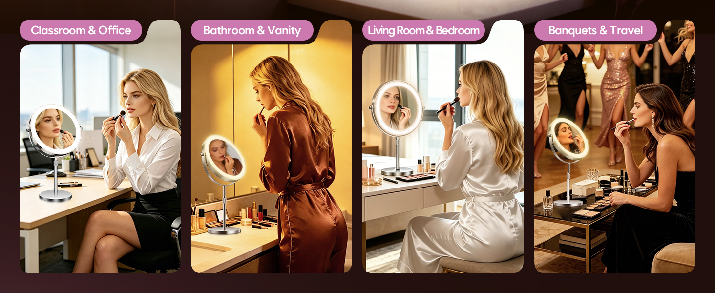 rechargeable makeup mirror