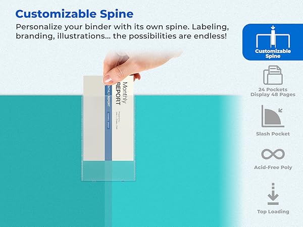 Dunwell Presentation Book 9x12 V - Customizable Spine