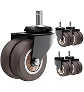 CLOATFET 2 Inch Chair Wheels 5 Pack - Heavy Duty Grey Rubber Casters, Superior Non-Marking Replac...