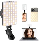 OUKMIC Rechargeable Clip Selfie Light,60 LED Portable Video Conference Fill with Adjusted 3 Modes...