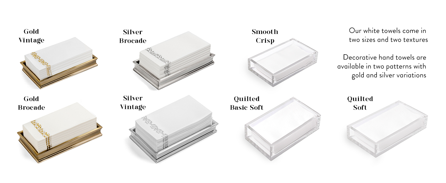 Disposable Paper Hand Towels for Bathroom Decorative White Linen-Like Paper Napkins