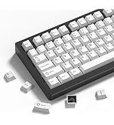 Womier Keycaps, Custom PBT Doubleshot Keycaps 60 65 75 100 Percent, Cherry Profile Retro Keycaps,...