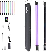 Godox TL60 RGB Tube Light, Full Color RGB LED Video Light, 2700K-6500K Rechargeable Dimmable LED ...