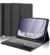 Galaxy Tab A9 Plus Case with Keyboard 11”, Detachable Wireless Bluetooth Keyboard with Trackpad, ...