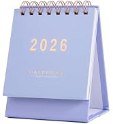 Mini Desk Calendar 2025-2026 - Runs From July 2025 until Dec 2026, 18-Month Small Desktop Calenda...