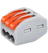 Nineleaf Push Wire Connectors 3 Port,20PK Electrical Connectors,Working Range Max 32A 600Volt,3 P...