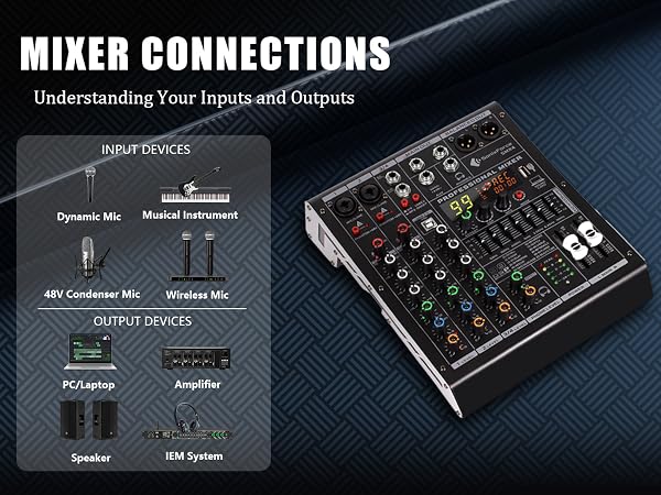 dj mixer board soundboard dj controller consola de audio karaoke mixer