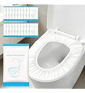 20 Pack Disposable Toilet Seat Cover Waterproof Non-Woven Fabric, Disposable Toilet Seat Covers f...