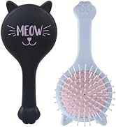 TaiBest Cute Cat Shape Hair Brush Set - Air Cushion Comb for Fine, Thick, Curly Hair- Hair Brush ...