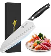 MAD SHARK Kitchen Knife, Professional 8-inch Santoku Knife, Made of German High Carbon Stainless ...