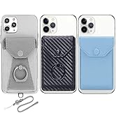 Adhesive Card Holders, Leather Neck Pouch Compatible with iPhone, Galaxy & Most Smartphones