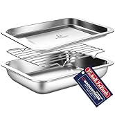 WAGENSTEIGER Stainless Steel Steam Table Pan with Rack & Lid (Tray) 2.43 Quart / 2inch Depth, Hot...