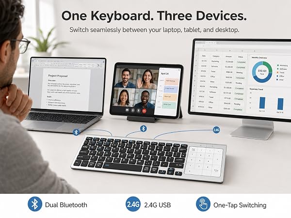 bluetooth keyboard with trackpad