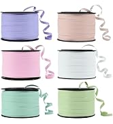 BEISHIDA 6 Assorted Colors Curling Ribbons Balloon String Ribbons - Pastel Colors 6 Rolls for Gif...
