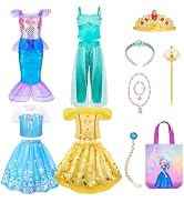 Meland Princess Dress Up for Girls - Dress Up Clothes for Girl Age 3-8 Year Old, Gift Idea for Bi...