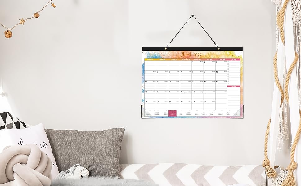 2026-2027 desk calendar 2026 2027 wall calendar