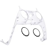 eXtremeRate Clear Decorative Trim Shell Compatible with p s 5 Controller, DIY Replacement Clip Sh...