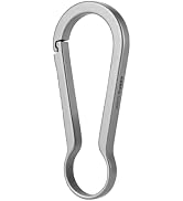 KEEPO LINK Carabiner Clip Hook, 2.36” Titanium Rope Connetor Small Snap Clamp for Keychain Key Ri...
