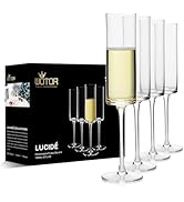 WOTOR Crystal Champagne Flutes, Hand Blown Champagne Glasses Set of 4 for Women, Men, Unique Gift...