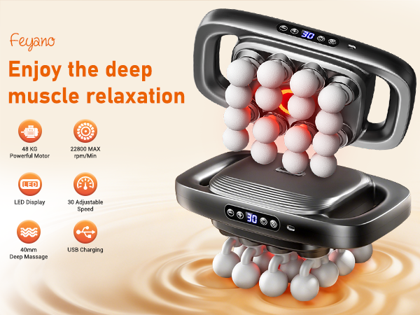 Feyano 20-speed massager, ultra-silent, 2800RPM power