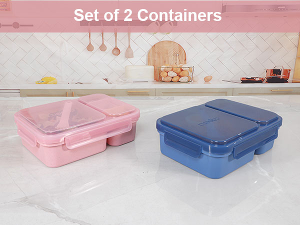 Caperci All-In-One Salad Container Bento Lunch Box Set for Adults