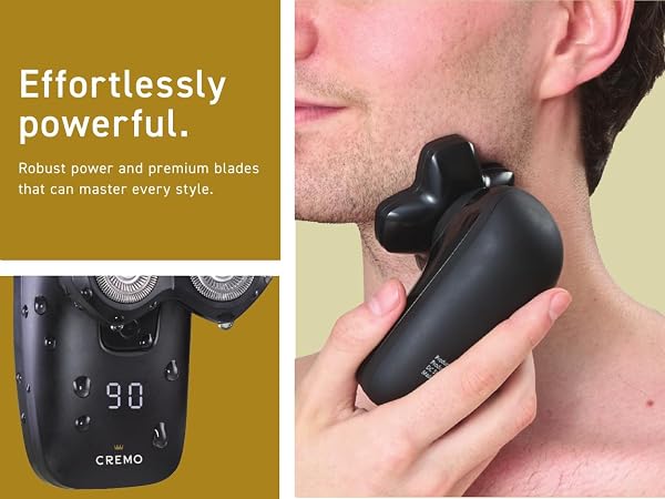 Man using 3-in-1 Men's Groomer showing how effortlessly powerful the product is