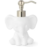 NEWHENGS Cute Elephant Shape Soap/Hand Sanitizer Metal Pump Dispenser, Refillable for Bathroom Ac...