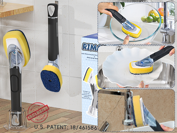 dish brush with stand