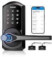 TEEHO Smart Lock - Keypad Door Lock with Handle - 6-in-1 Fingerprint Door Lock for Front Door - B...