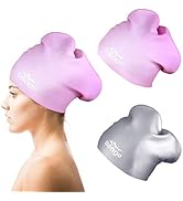 Swim Cap Long Hair 2 Pack Swimming Caps for Women Silicone Swim Caps Keep Hair Dry Waterproof Com...