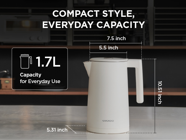 CUCKOO electric tea kettle, ideal housewarming and wedding gift, hervidor electrico de agua premium