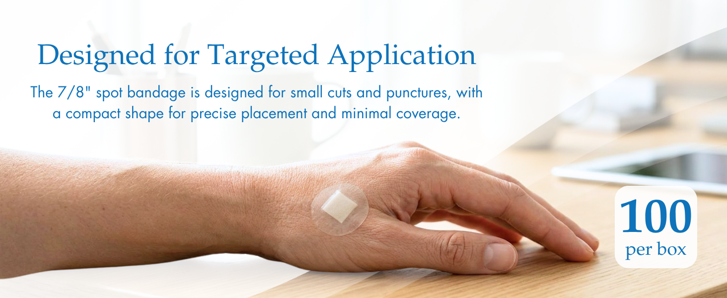 7/8" for precise application, 100 per box