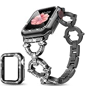 Mesime Compatible with Apple Watch Band 38mm 40mm 41mm 42mm 44mm 45mm , Women Girl Bling Diamond ...