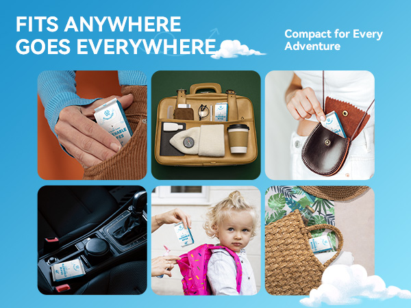 Wonderful Flushable Wipes, Mini Travel Pack, Fragrance Free