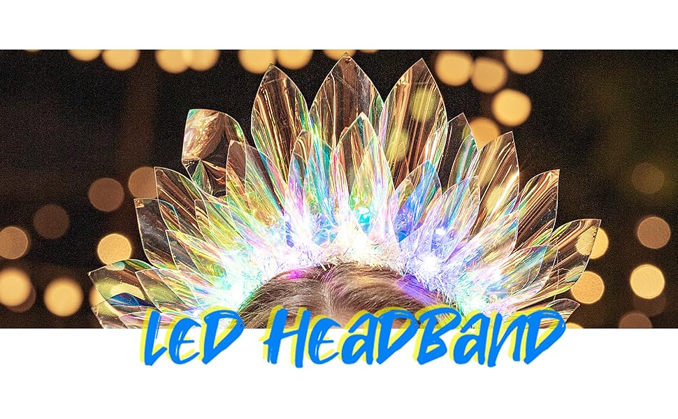 glowing headbands glow in the dark crown glow headbands for adults led headband party