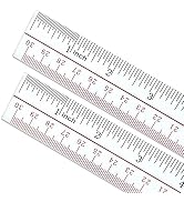 Ruler 12 inch, Clear Plastic 12 inch Ruler, Apply to Rulers for Kids and Office Use Measuring Too...